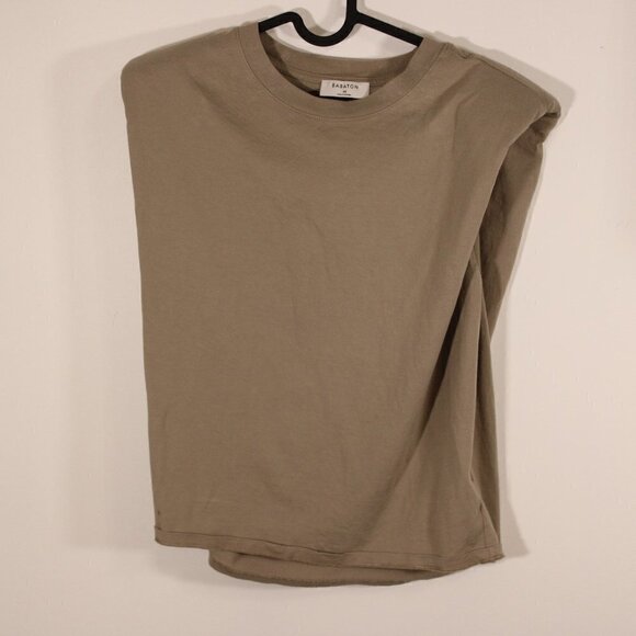 Aritzia Babaton Sleeveless Scoop Neck Top with Shoulder Pads Size XS - Picture 1 of 6
